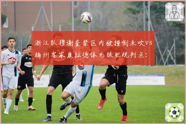 浙江队穆谢奎禁区内被撞倒未吹vs梅州客家康拉德体毛级犯规判点：对抗强度标准不一